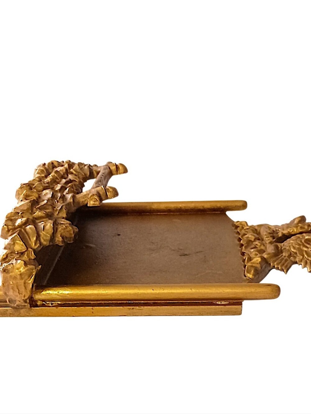 Vtg Gold Wall Pocket Planter Decor Griffin Bird Deco Hollywood Regency Rococo - Picture 7 of 16